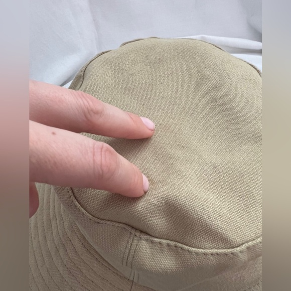 Peter Grimm 100% Cotton wide brim beige raw edge sun protection hat - Picture 7 of 9